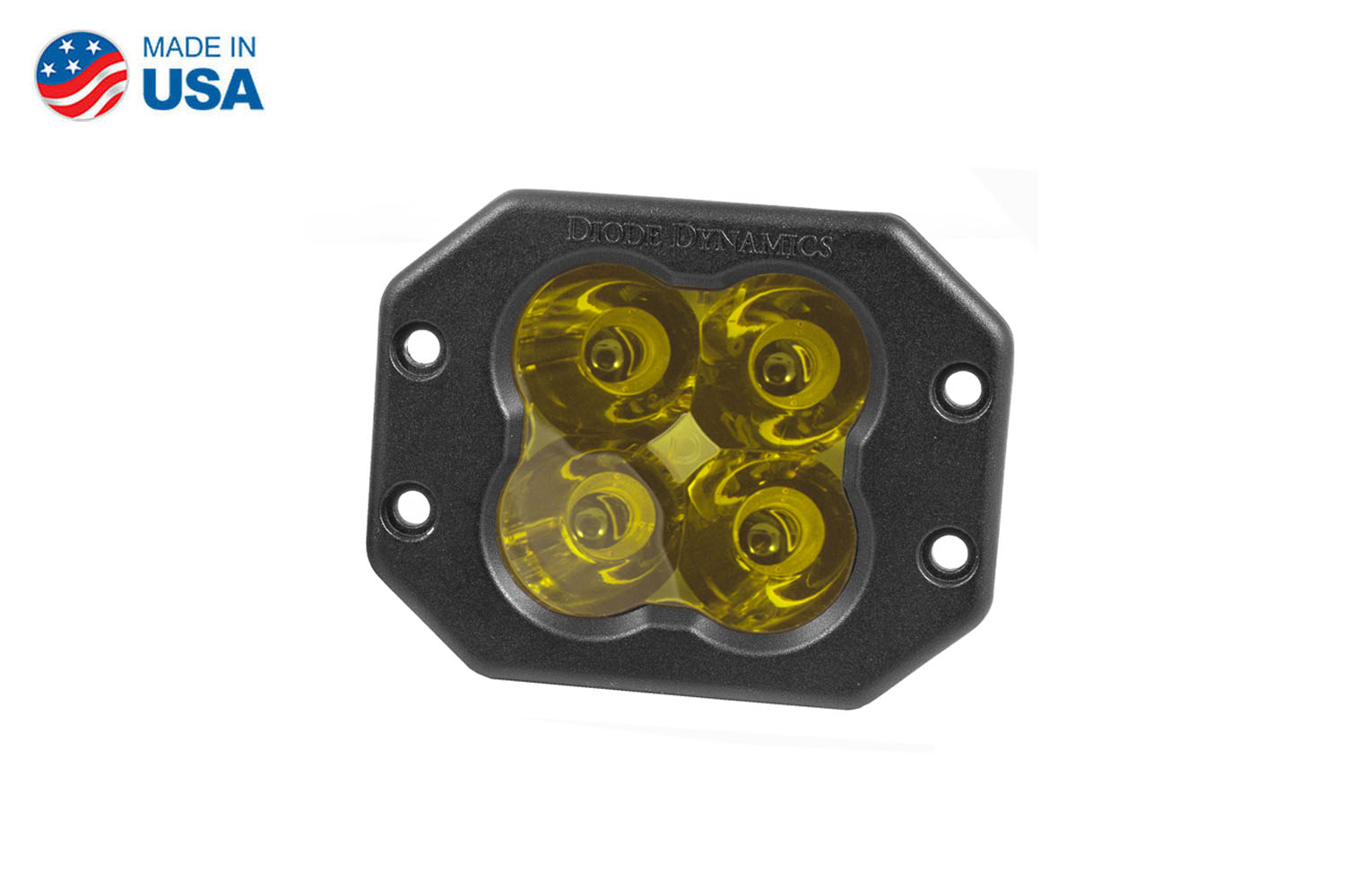 Diode Dynamics Worklight SS3 Sport Yellow Spot Flush (single) - Click Image to Close